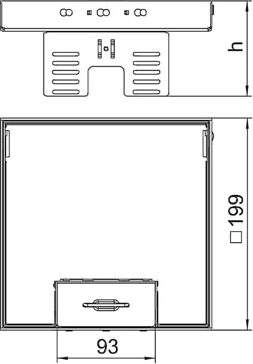 Actual product image OBO Bettermann OBO RKSN2 UZD3 4VS20 Square cassette w. cord outlet (Set)