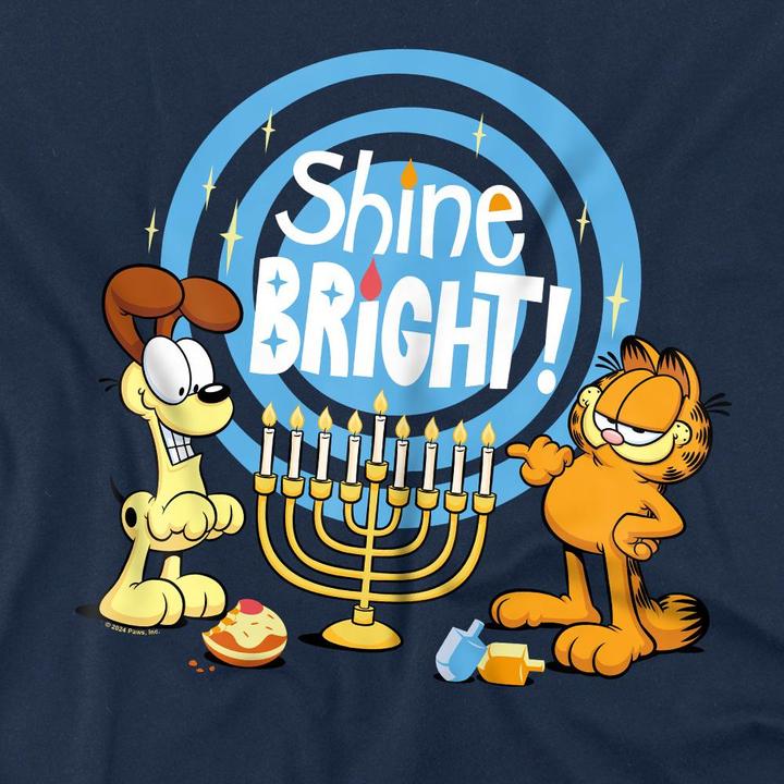 Produktbild Garfield Shine Bright For Hanukkah TShirt (XL)
