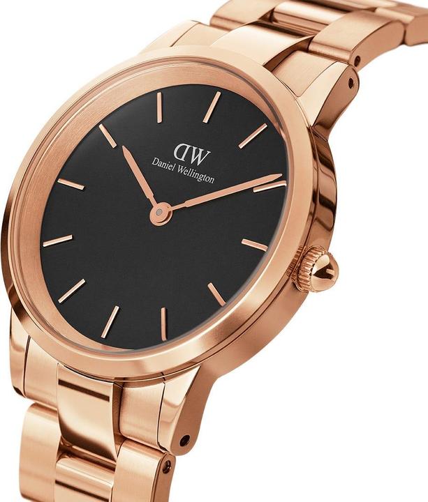 Actual product image Daniel Wellington Iconic Link Black Rose Gold (40 mm) (Analogue wristwatch, 40 mm)