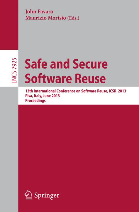 Immagine prodotto Safe and Secure Software Reuse (Maurizio Morisio, John Favaro, 2013)