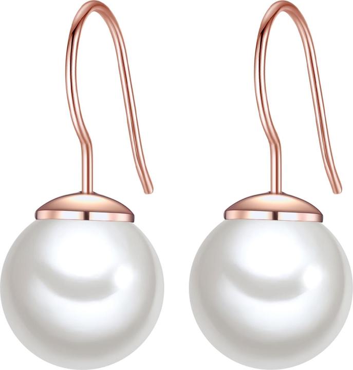 Lulu & Jane Damen Metall-Legierung Muschelkernperle roségold - 29701 (Metall-Legierung)