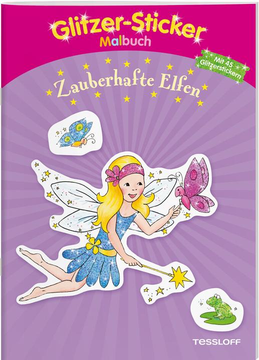 Produktbild Tessloff Glitzer-Sticker Malbuch Zauberhafte Elfen