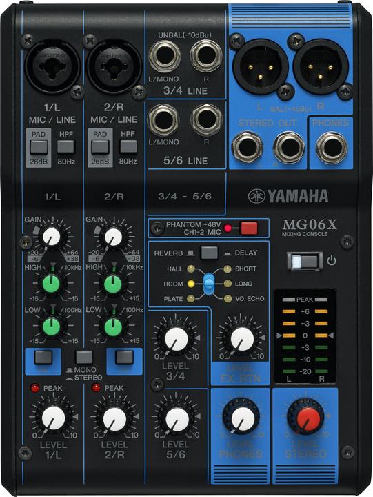 Actual product image Yamaha MG06X (Studio- and Livemixer)