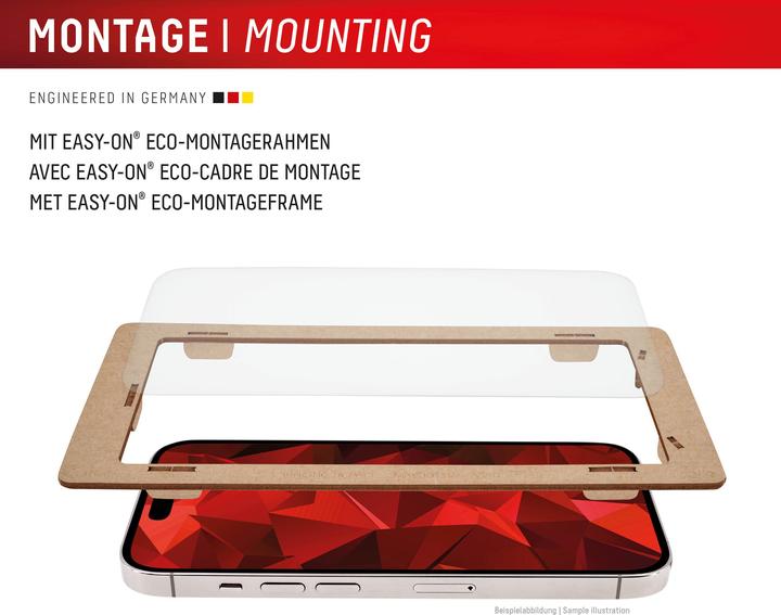 Actual product image Displex Real Glass, 2D Panzerglas (1 Piece, Apple iPhone 16 Pro)