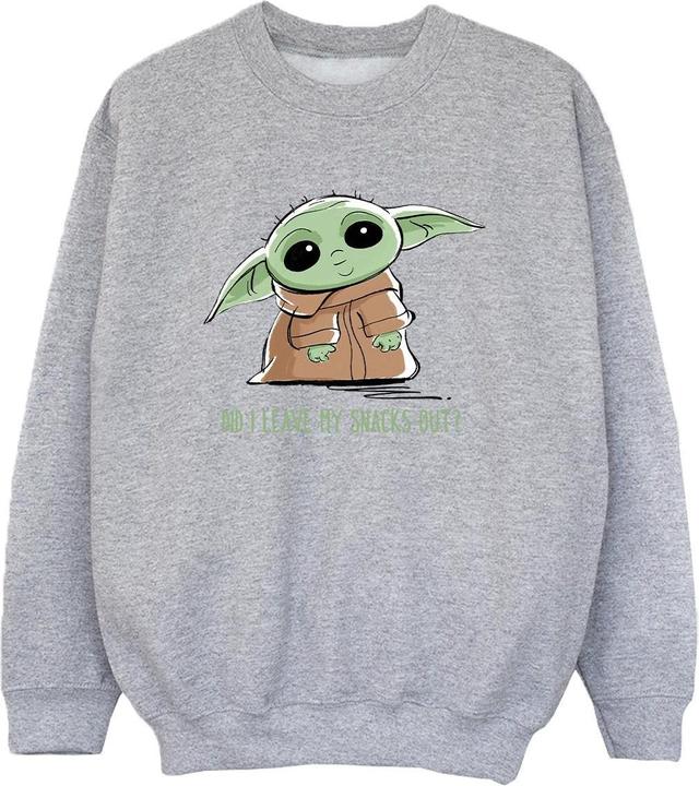 Star Wars The Mandalorian Grogu Snacks Meme Sweatshirt Jungen