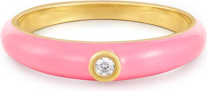 Actual product image Glanzstücke München Ladies Sterling Silver Cubic Zirconia Yellow Gold - 33802 (60, 925 Silver)