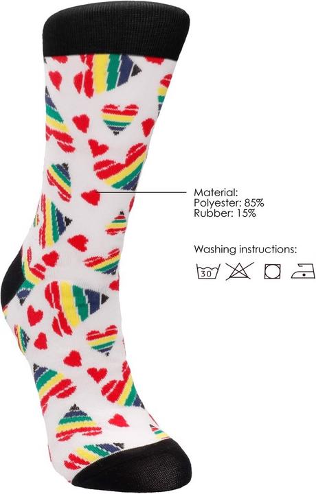 Actual product image Sexy Socks Happy Hearts (36 - 41)