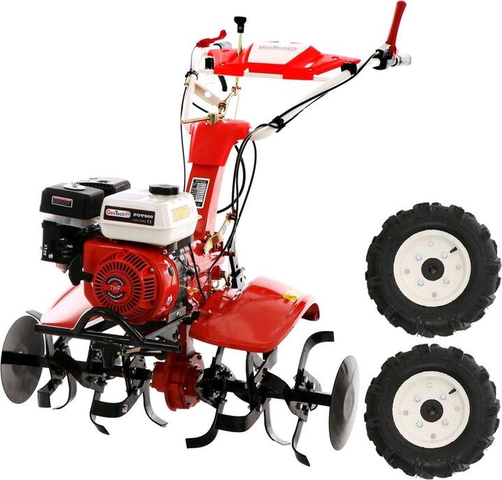 GeoTech PGT 900 fresa da giardino con motore a benzina da 7 hp e ruote pneumatiche