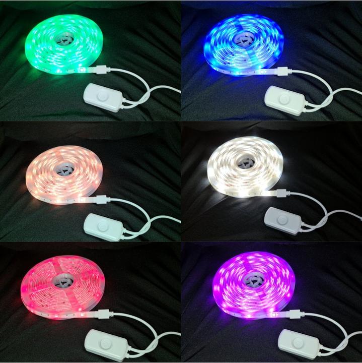 Actual product image Woox Smart LED Strip +Adapter RGB+WW, Alexa, Google Home (Multicoloured, 500 cm, Indoor)