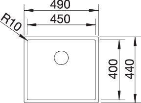 Produktbild Blanco Claron 450-U (Unterbauspüle, 49 cm, 44 cm)