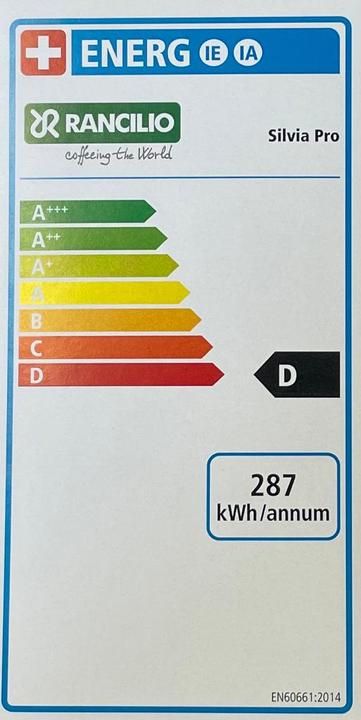 Label énergétique Rancilio Silvia Pro