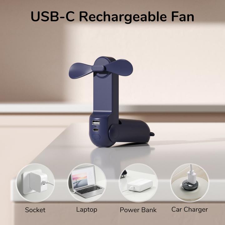 Produktbild Jisulife Handheld Fan Life8 blue