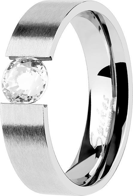 Actual product image Star Piercing Ring silver with clamped crystal (69, 925 Silver)
