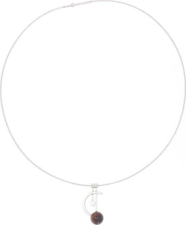 Produktbild Xen Atelier Collier mit Tigerauge und Süsswasserzuchtperle 42 cm (Edelstahl, 42 cm)