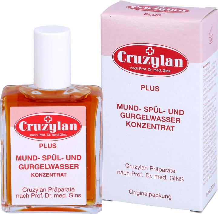 Image du produit Cruzylan Plus Bain de bouche et gargarisme concentré, solution de 50 ml (50 ml, Bains de bouche)