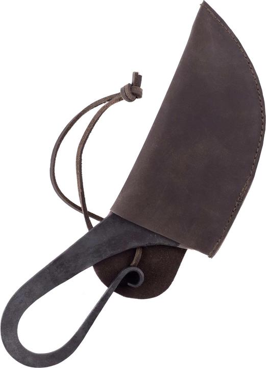 Actual product image Battle Merchant Large utility knife with leather sheath (14 cm)