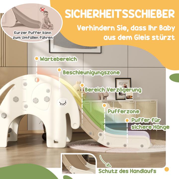 Actual product image Aiyaplay Kinderrutsche Kunststoff Cremeweiss
