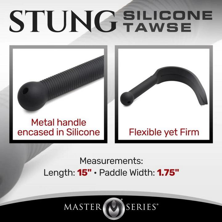 Image du produit Master Series Stung Silicone Tawse - Noir