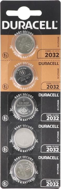 Actual product image Duracell 5x CR2032 Lithium battery 3 Volt (5 pcs., CR2032, 180 mAh)