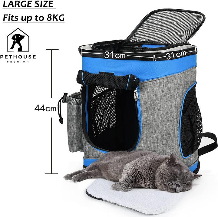 Image du produit Kato Tirrinia Sac à dos pour animaux de compagnie (bleu) (Chat, Lavable, Pliable)