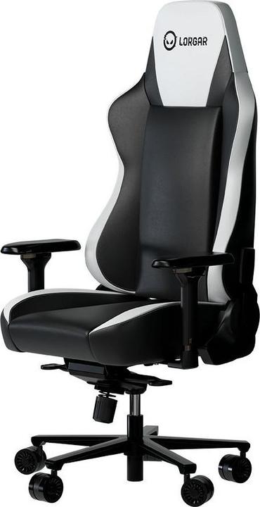 Actual product image Lorgar gaming chair, 1.8 mm thick robot welding metal frame, 5 Star aluminium base, Carbonized class-
