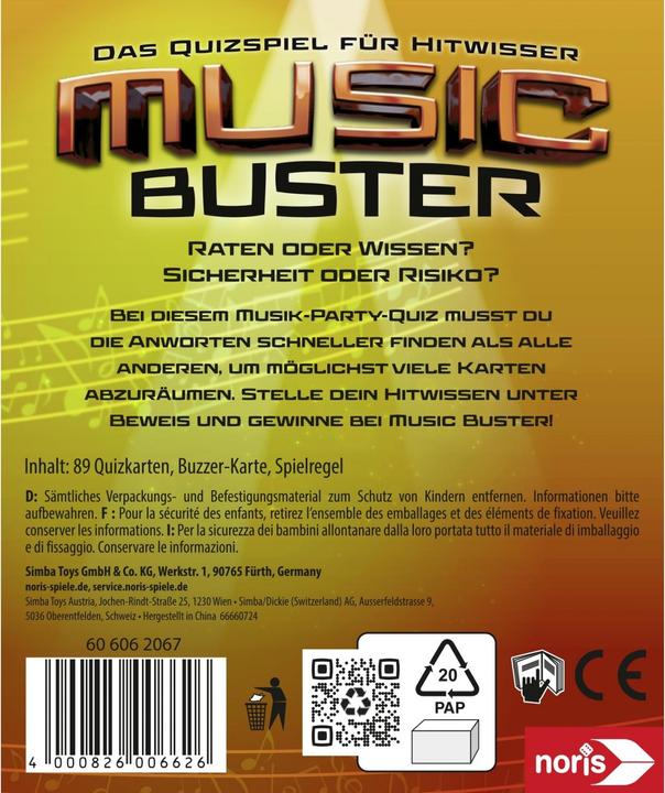 Produktbild Noris Music Buster (Deutsch)