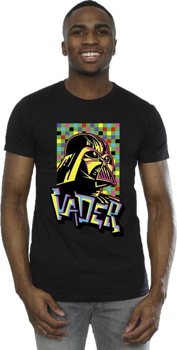 Actual product image Star Wars Mens Vader Graffiti Pop Art T-Shirt (S)