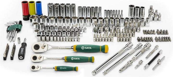 Immagine prodotto SATA 180 pezzi. Set di chiavi esagonali e cricchetti da 1/4", 3/8" e 1/2" (1/4", 3/8", 1/2")