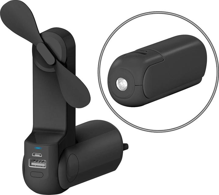 Actual product image Pearl 3in1 Mini Fan with Powerbank & Flashlight
