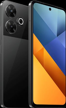 Actual product image Xiaomi Poco M6 (128 GB, Black, 6.79", Hybrid Dual SIM, 108 Mpx, 4G)
