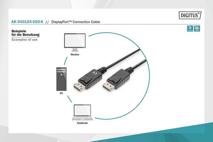 Immagine prodotto Digitus DisplayPort — DisplayPort (2 m, DisplayPort)