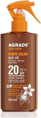 Agrado Sonnenöl SPF 20 mit natürlichen Extrakten Wasserfest 200ml (Sonnenöl, SPF 20, 200 ml, 2690 g)