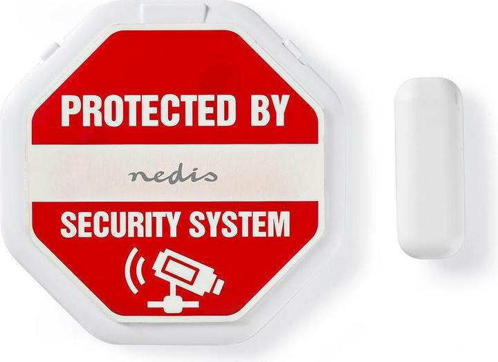 Image du produit JTI Tür-/Fensteralarm | Magnetsensor | Batteriebetrieben | 2x CR2032 | 85 dB | Weiss