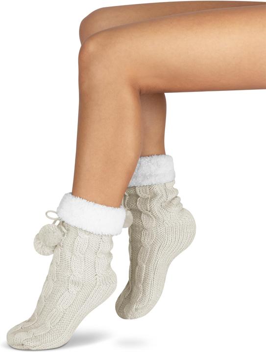 Image du produit Normani Chaussons en tricot avec pompon et ABS (Une unité par pack, 40 - 44)