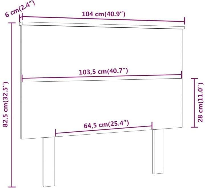 Actual product image VidaXL Farkas (104 x 6 x 82.5 cm)