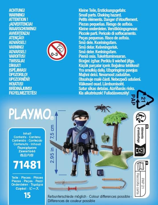 Produktbild Playmobil 71481 Ninja mit Ausrüstung (71481, Playmobil Special Plus)