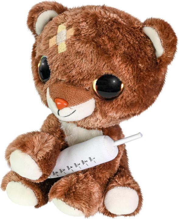 Lumo Stars Peluche - Orso marrone con siringa, 15 cm (15 cm)