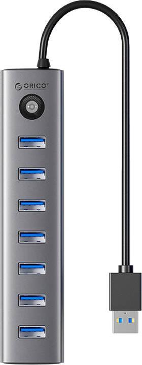 Produktbild Orico CL7U USB-C to 7x USB 3.0 Hub Adapter (gray) (USB-C, 7 Ports)