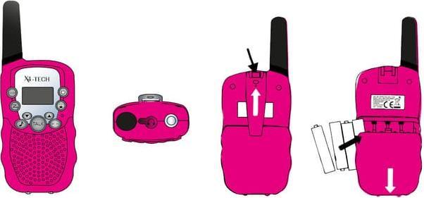 Actual product image X4 TECH Walkie Talkie set of 2 pink (3 km)