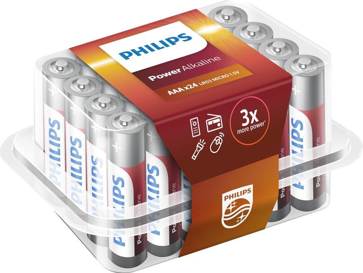 Philips Pile Power Alkaline AAA 24 pièces (24 pcs, AAA)