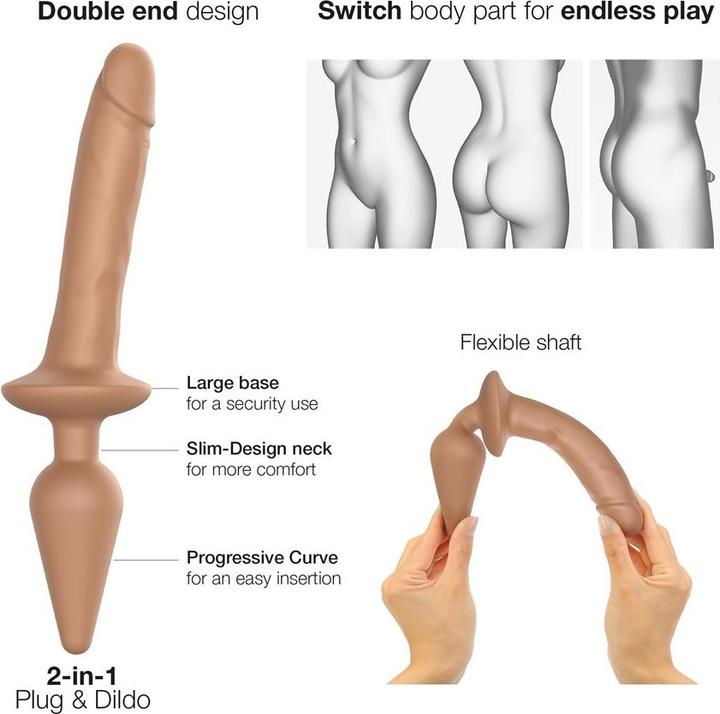Produktbild Strap-on-me Switch Plug-In Dildo Caramel (XXL)