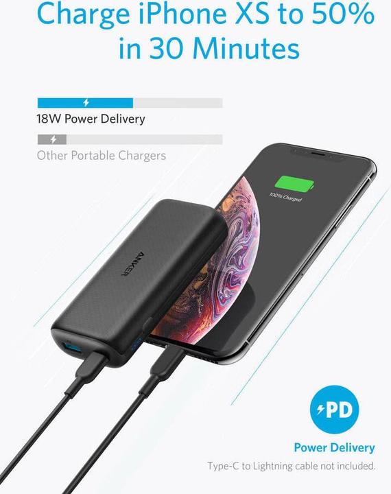 Actual product image Anker PowerCore 10000 PD (10000 mAh, 28 W, 37 Wh)