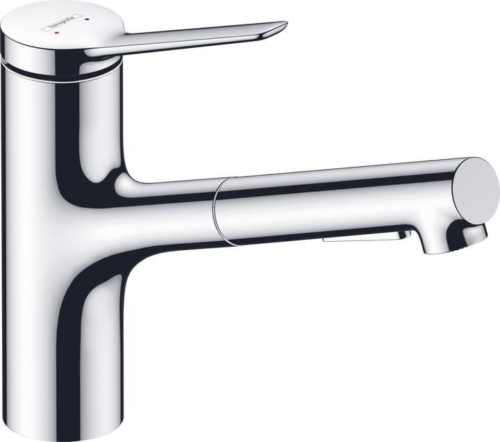 hansgrohe Single lever sink mixer Zesis M33 150, Eco, pull-out spray, 2 jet chrome