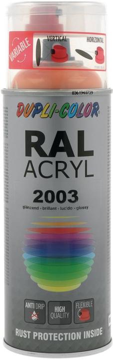 Immagine prodotto Dupli-Color Vernice acrilica lucida RAL 2003 pastello arancione pastello RAL 2003 (Arancione pastello, 0.40 l)