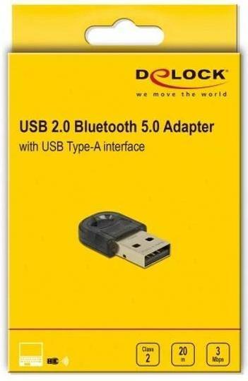 Actual product image Delock USB Bluetooth Adapter 61012 USB 2.0 - Bluetooth 5.0 (Transmitter & Receiver)