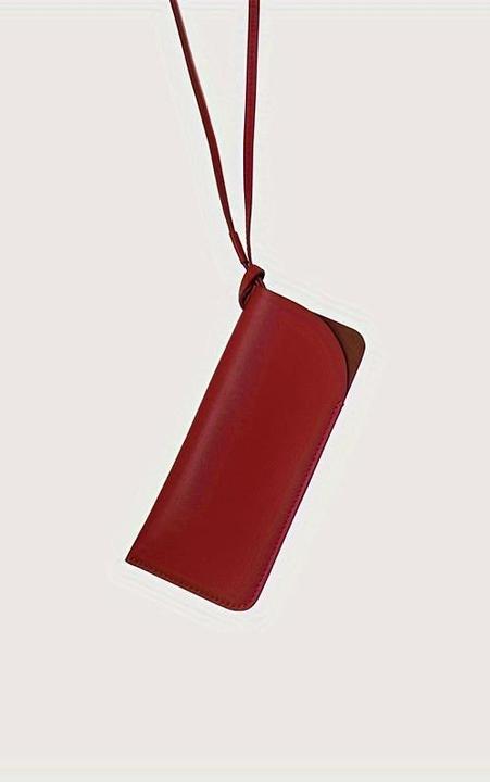Produktbild Only-Bags.Store PU Leder Brillenetui, verstellbarer Nackenriemen Sonnenbrillenhalter, Mode Accessoire hängende