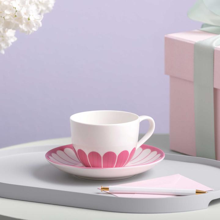 Actual product image Villeroy & Boch Fleur Couleur Kaffeetassen mit Untertassen (160 ml, 6 x)