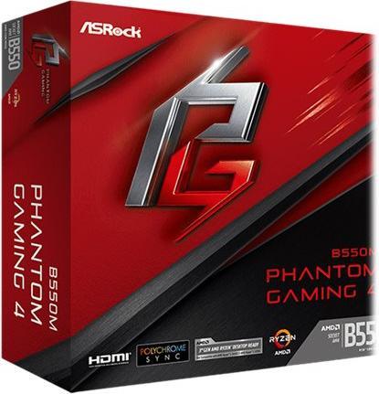Actual product image AsRock B550M Phantom Gaming 4 (AM4, AMD B550, mATX)