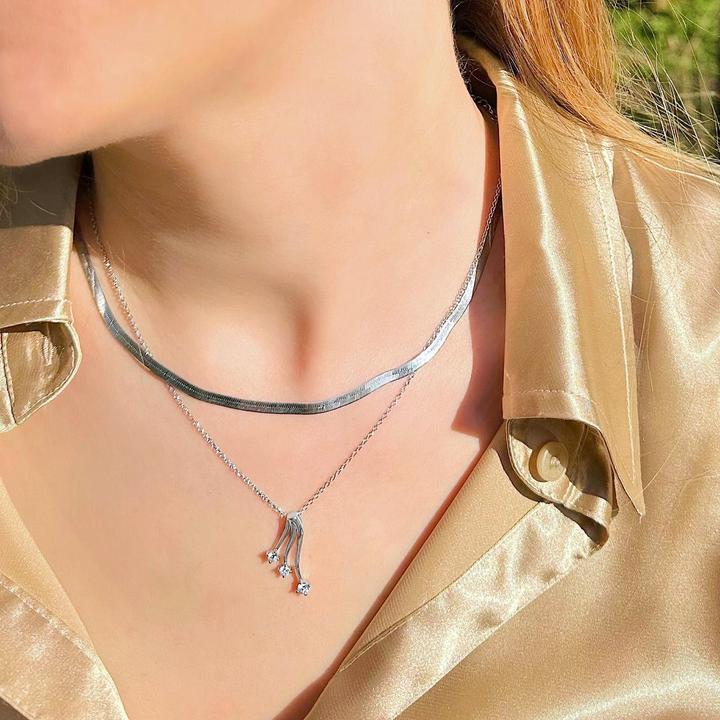 Image du produit Candy Collier Herringbone M, argent sterling 925 (Argent massif de 925, Argent sterling 925, 42 cm)