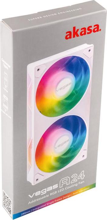 Actual product image Akasa Vegas A24 Addressable-RGB Fan (120 mm, 1 x)